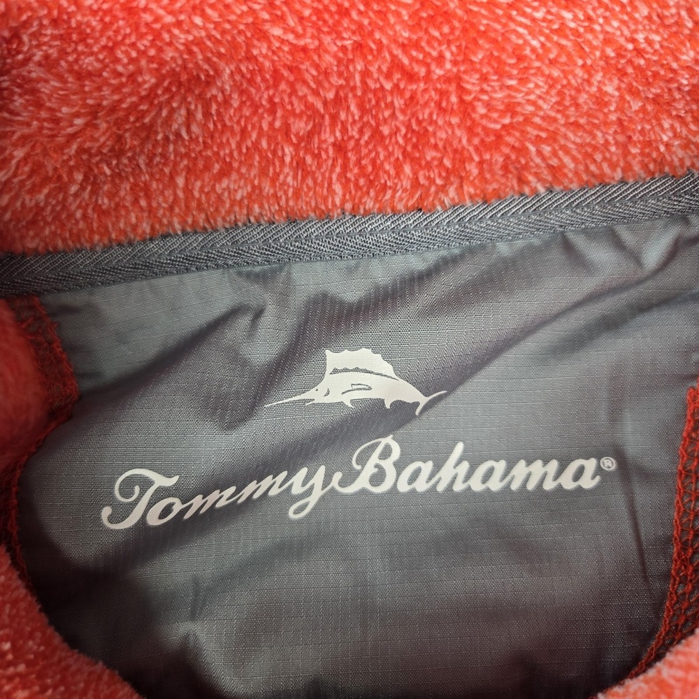 Tommy Bahama Sweatshirt Mens S Orange 1/4 Zip Heavyweight Pockets Logo - Picture 5 of 9
